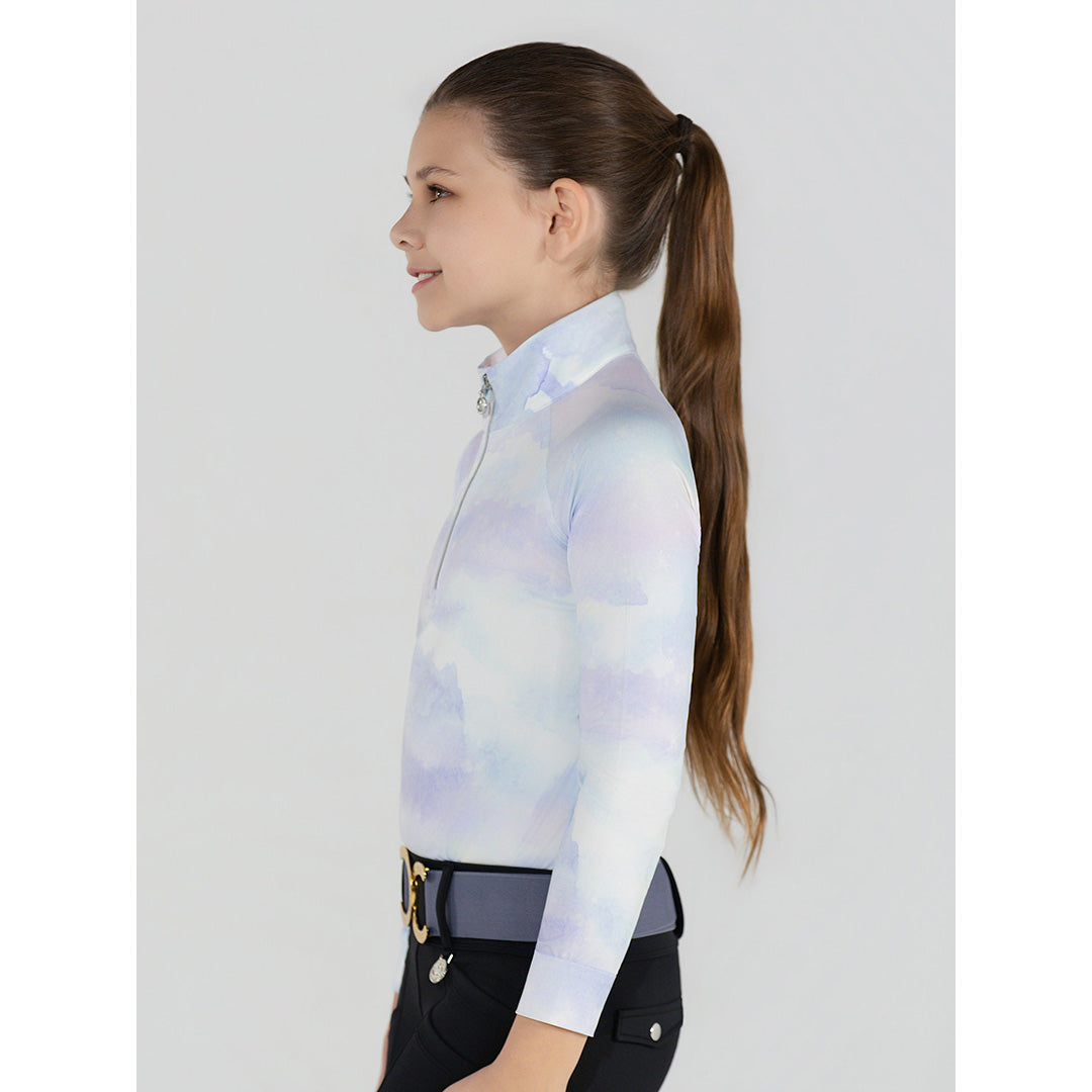 Dapplebay Kids Opalite Skies 1/4 Zip LS Riding Top