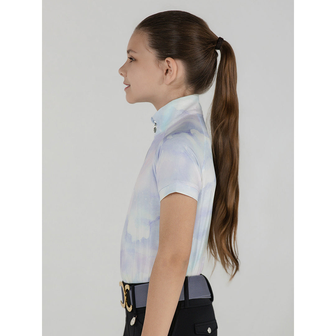Dapplebay Kids Opalite Skies 1/4 Zip SS Riding Top