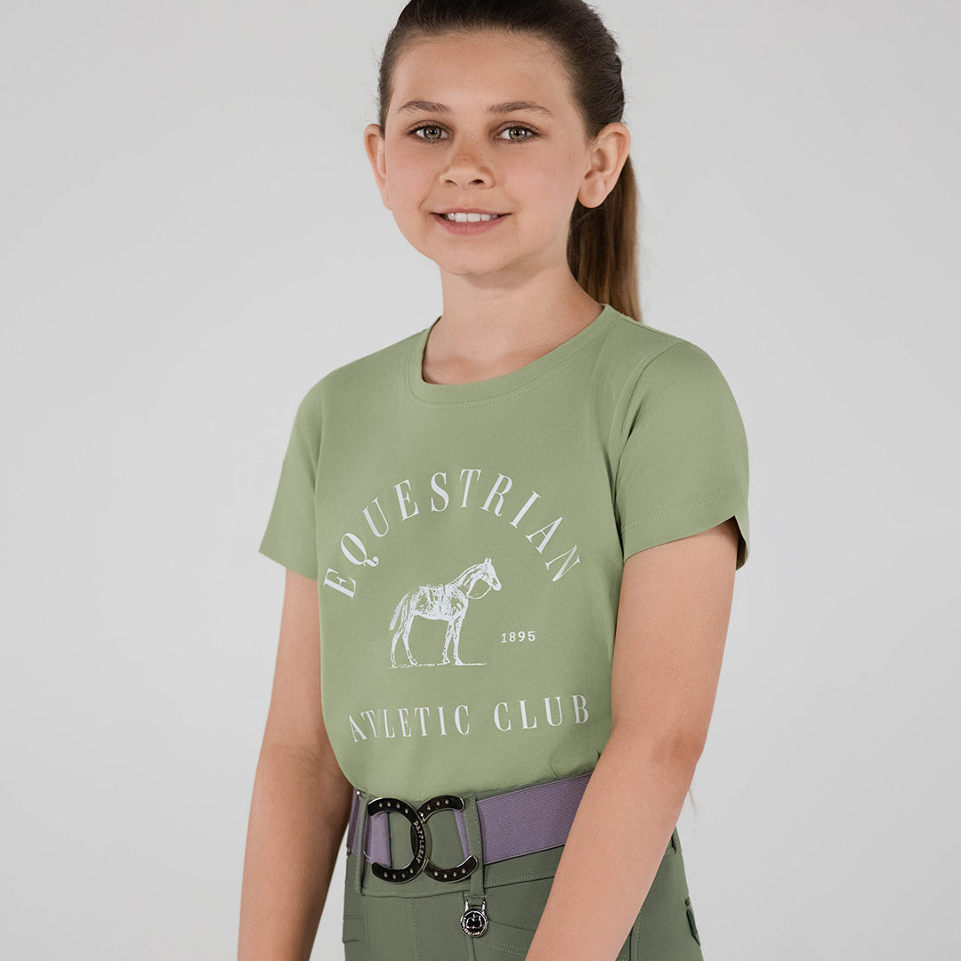 Dapplebay Kids Equestrian Athletic Club Tee-Sage