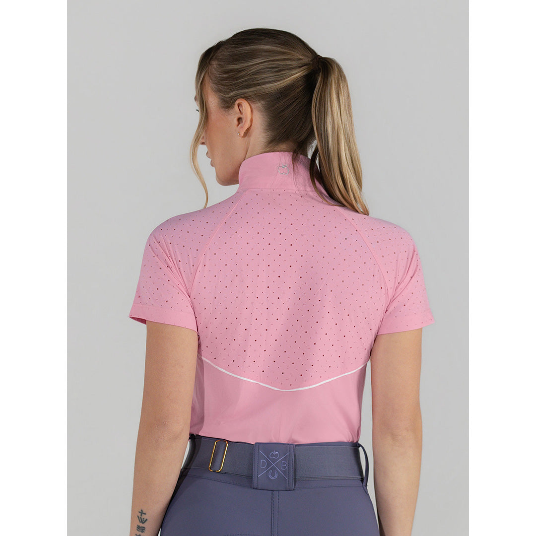 Dapplebay Lady 1/4 Zip Aircut SS Riding Top-Ballet Pink