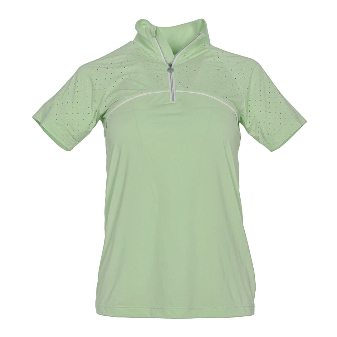 Dapplebay Lady 1/4 Zip Aircut SS Riding Top-Sage