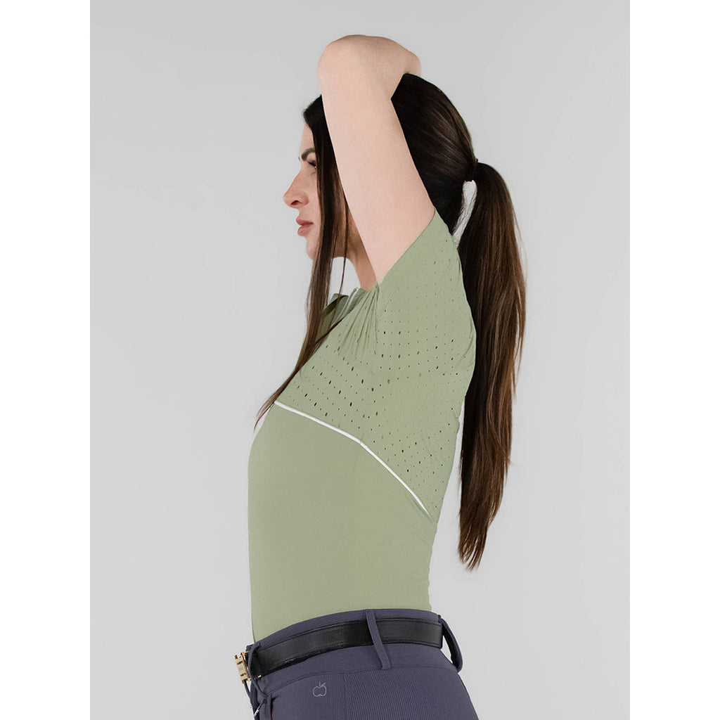 Dapplebay Lady 1/4 Zip Aircut SS Riding Top-Sage