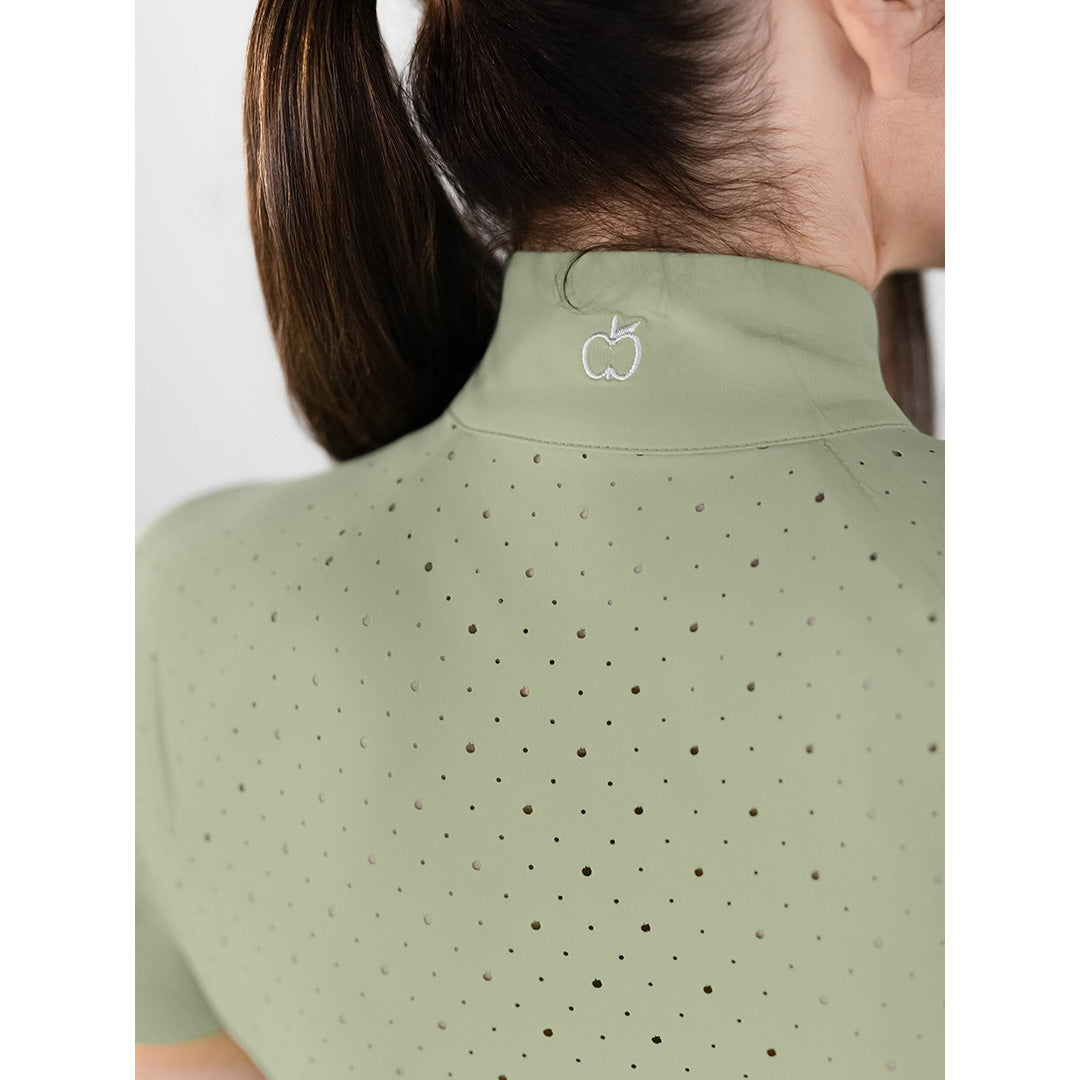 Dapplebay Lady 1/4 Zip Aircut SS Riding Top-Sage