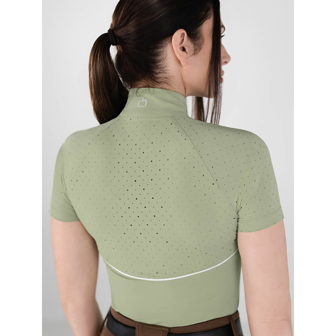 Dapplebay Lady 1/4 Zip Aircut SS Riding Top-Sage