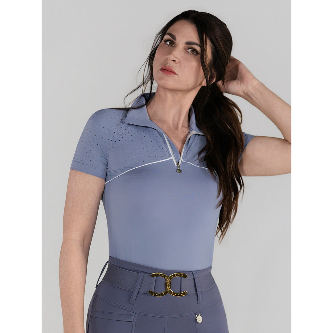 Dapplebay Lady 1/4 Zip Aircut SS Riding Top-Moonrise