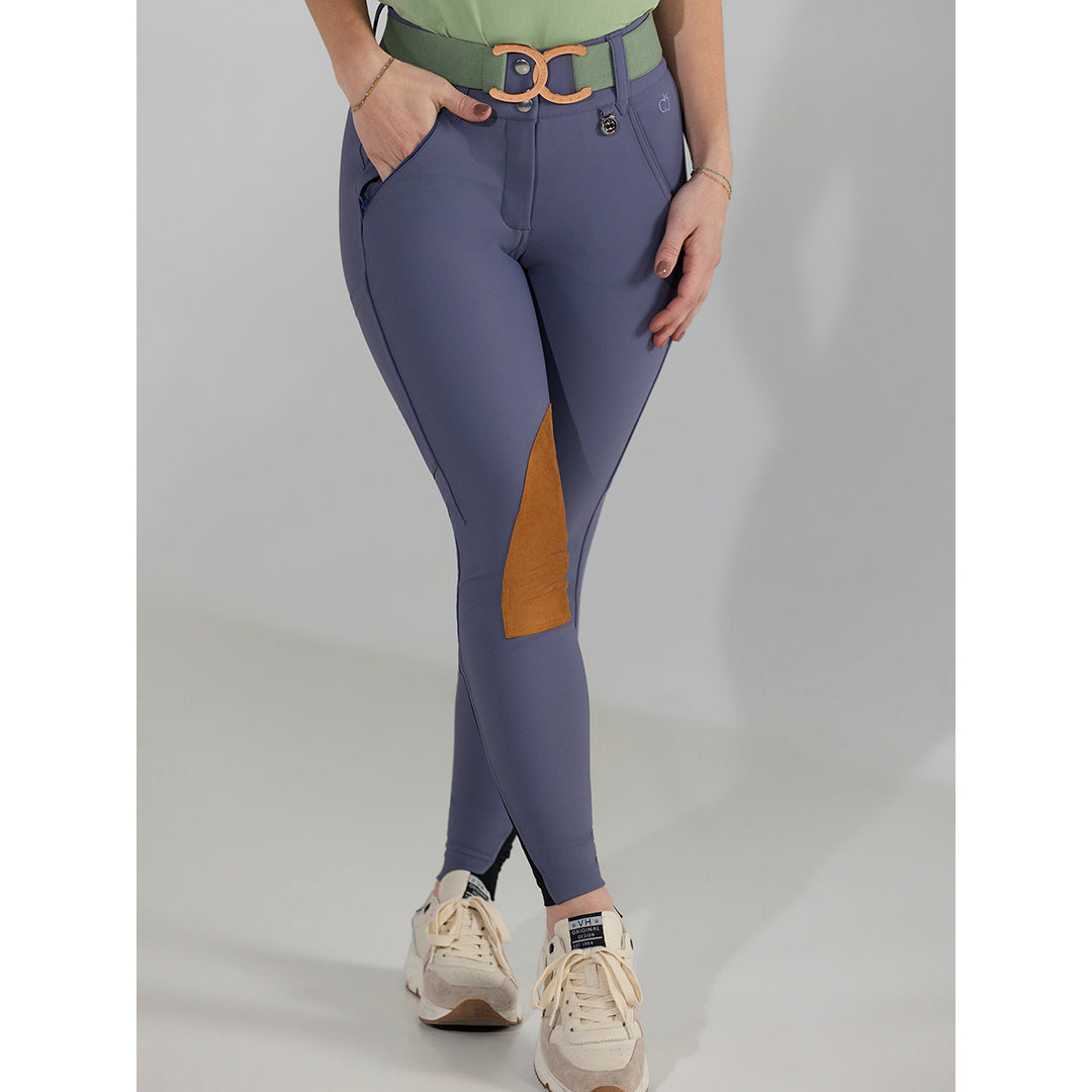 Dapplebay Sport Suede Knee Patch Breeches-Purple Dusk