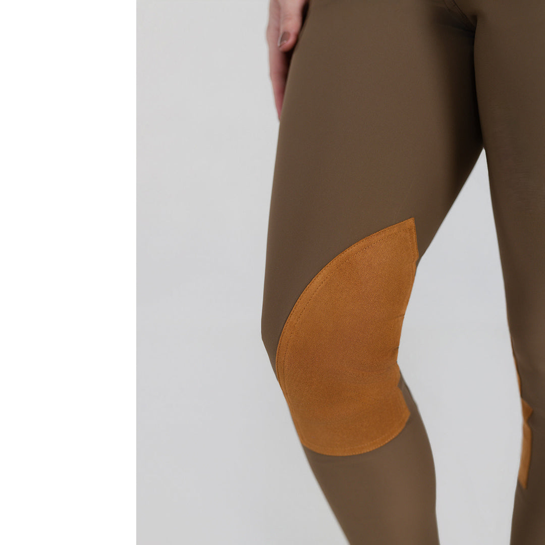 Dapplebay Sport Suede Knee Patch Breeches-Chestnut