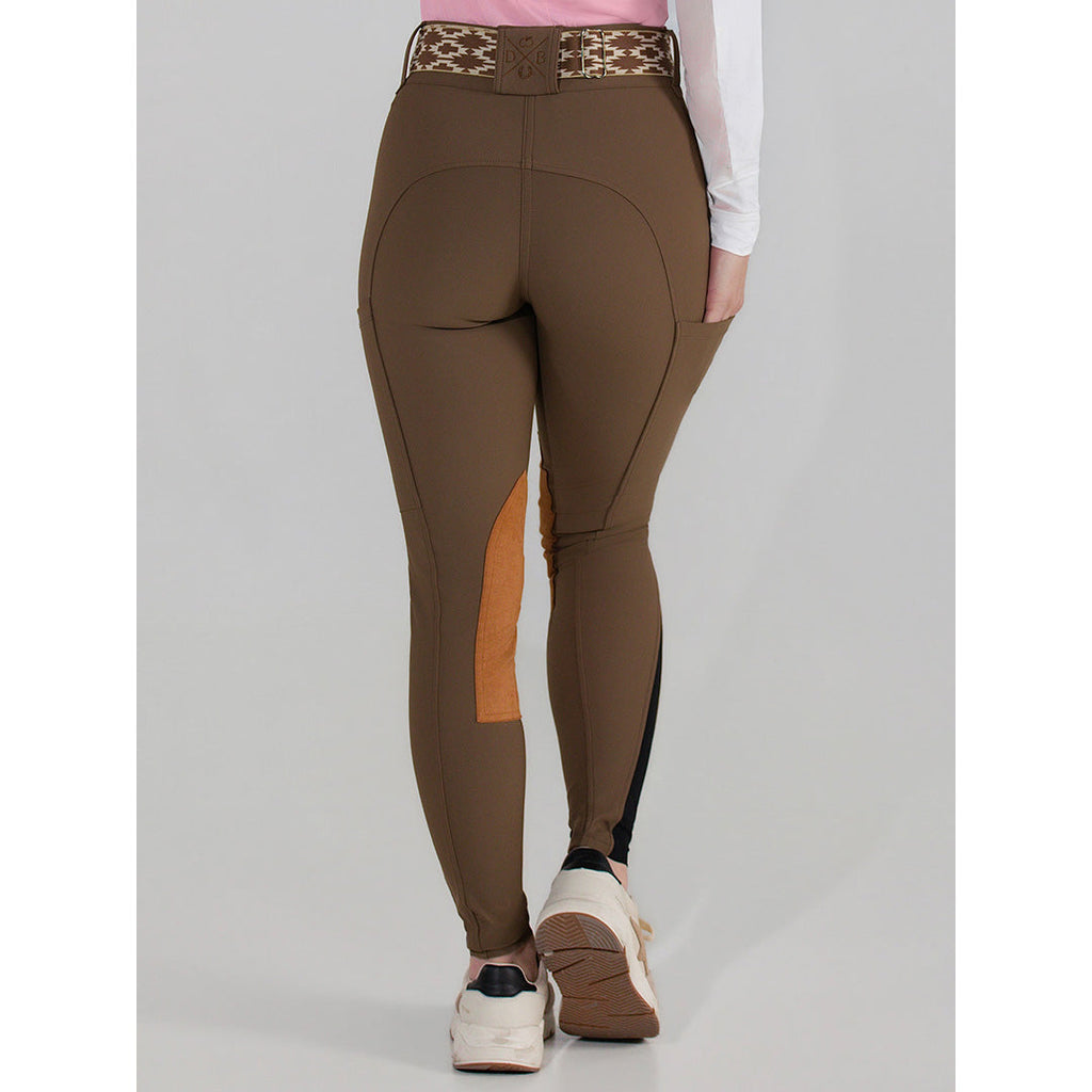 Dapplebay Sport Suede Knee Patch Breeches-Chestnut
