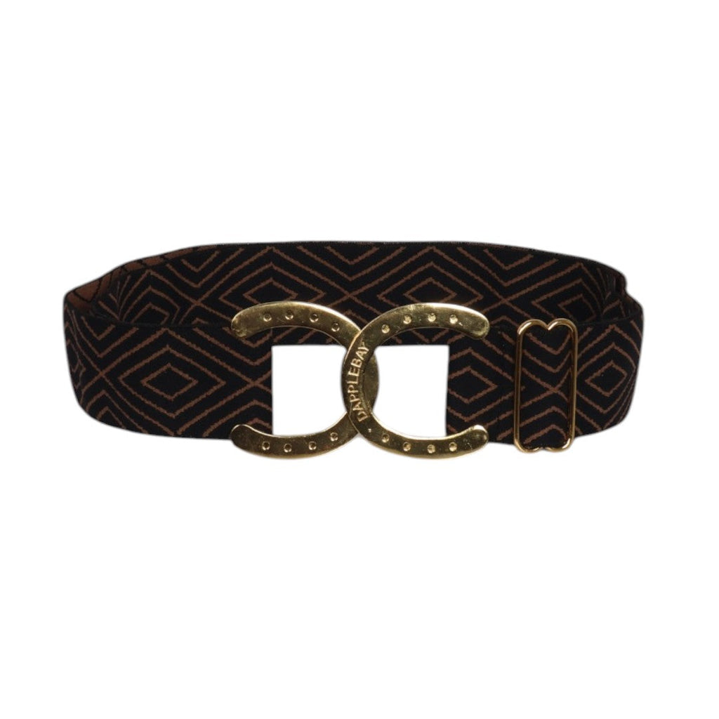 Dapplebay Horse Shoe Belt- Diamond-Black