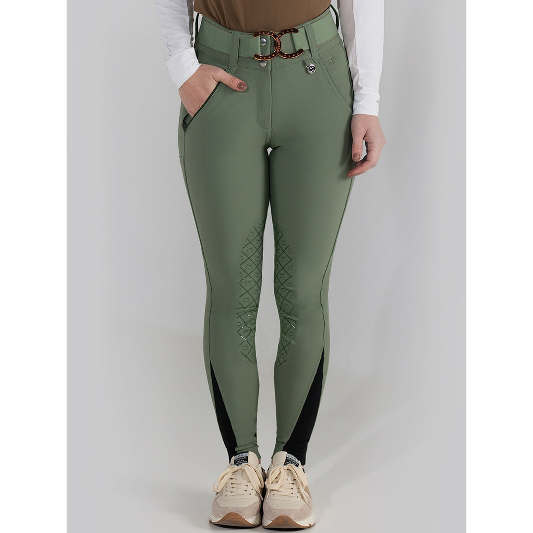 Dapplebay Sport Silicone Knee Patch Breeches-Rosemary