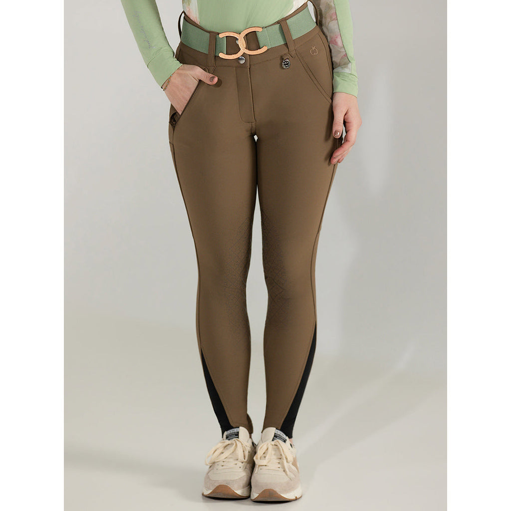 Dapplebay Sport Silicone Knee Patch Breeches-Chestnut