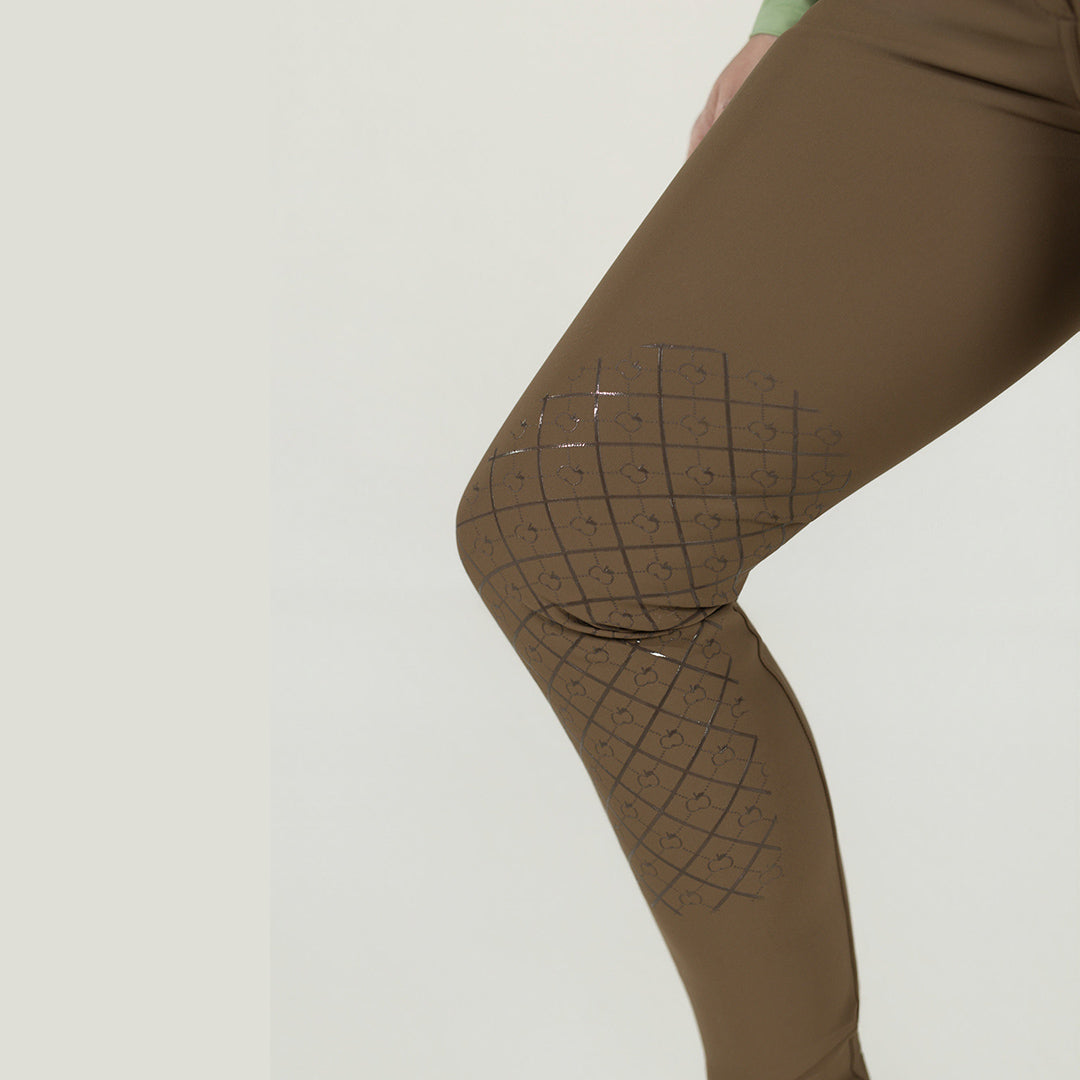 Dapplebay Sport Silicone Knee Patch Breeches-Chestnut