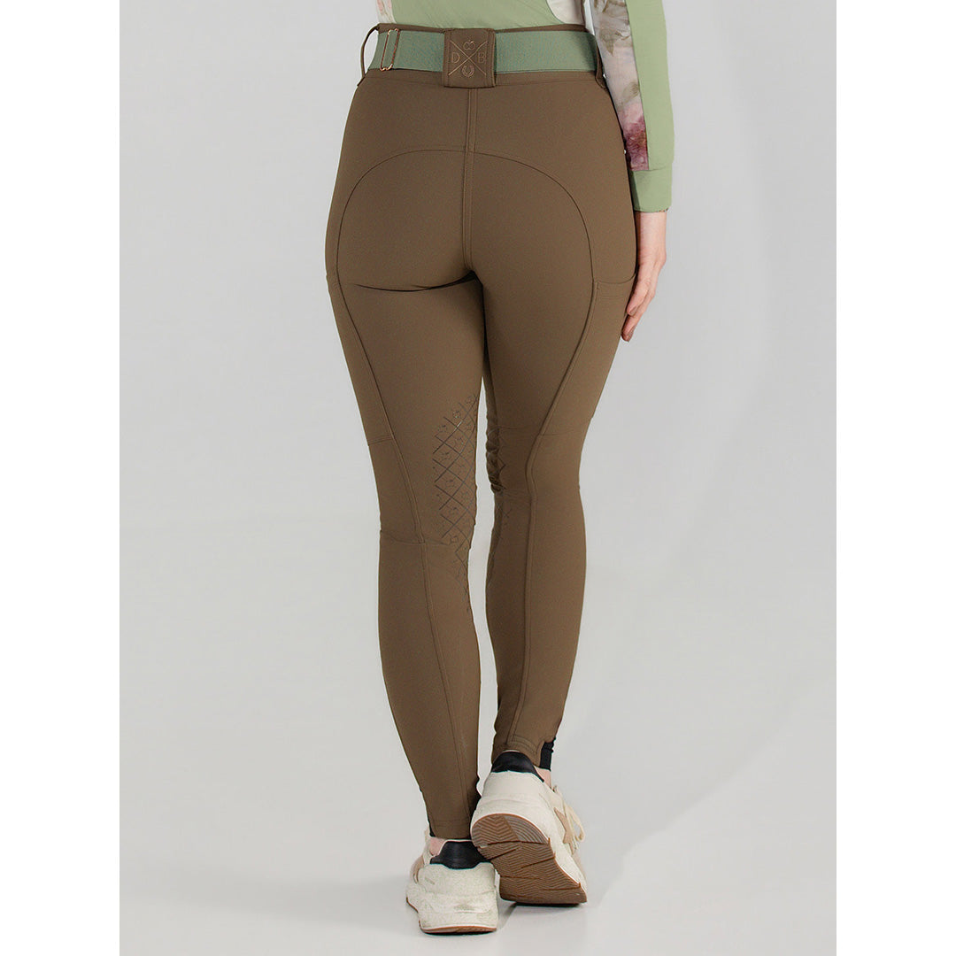 Dapplebay Sport Silicone Knee Patch Breeches-Chestnut