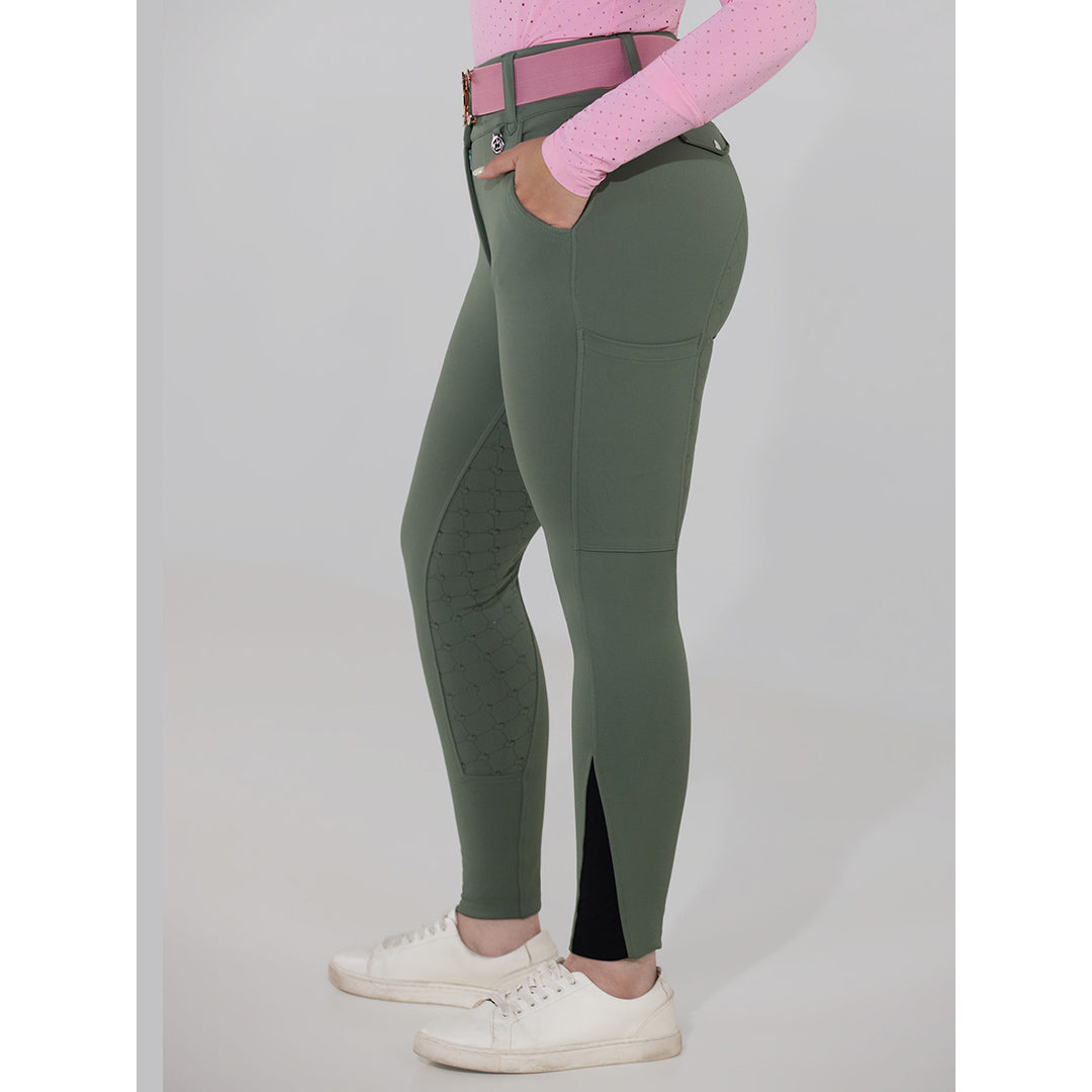 Dapplebay Hybrid Silicone Full Seat Breeches-Rosemary