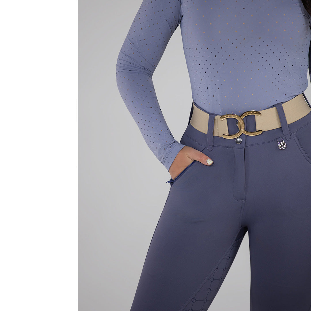 Dapplebay Hybrid Silicone Full Seat Breeches-Purple Dusk
