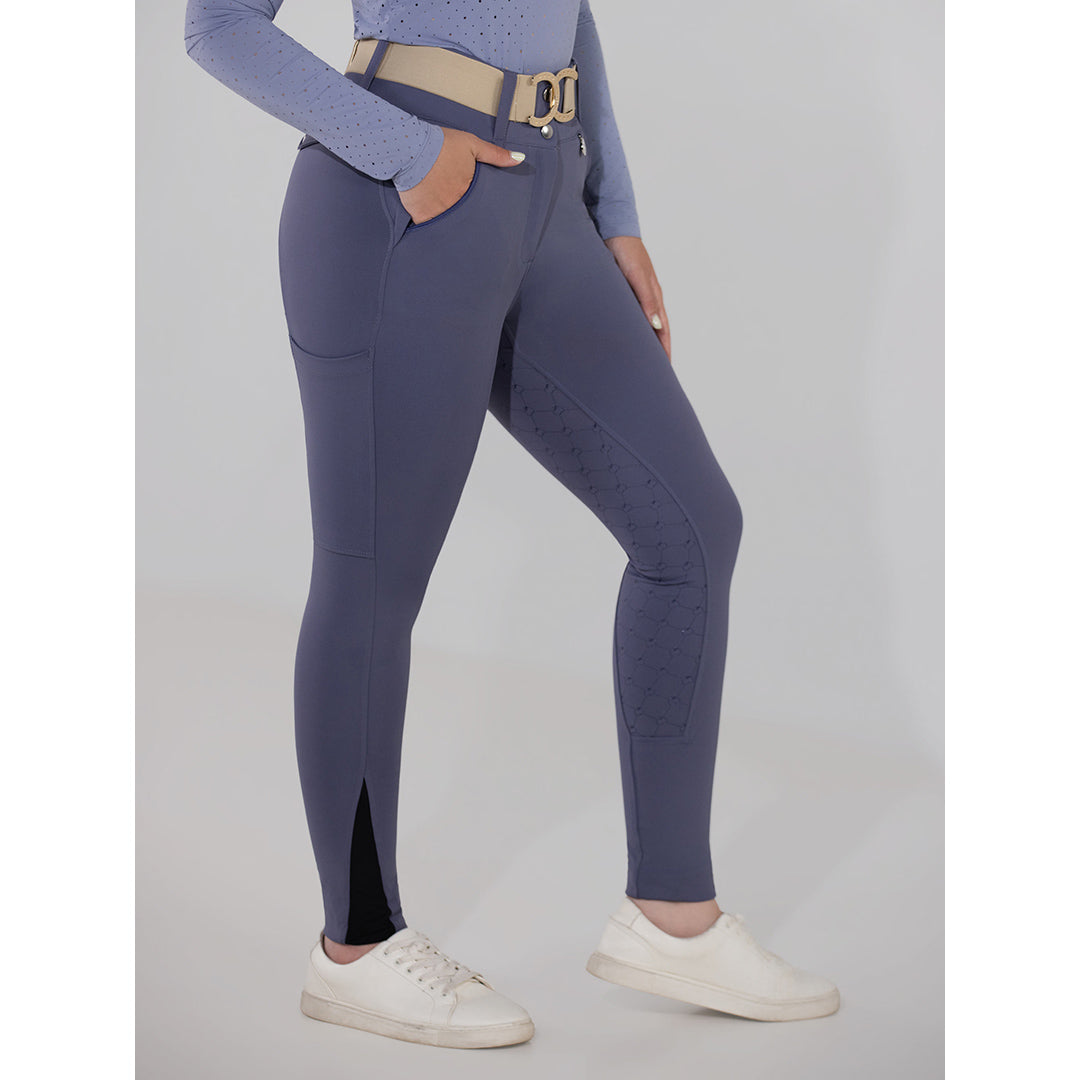 Dapplebay Hybrid Silicone Full Seat Breeches-Purple Dusk