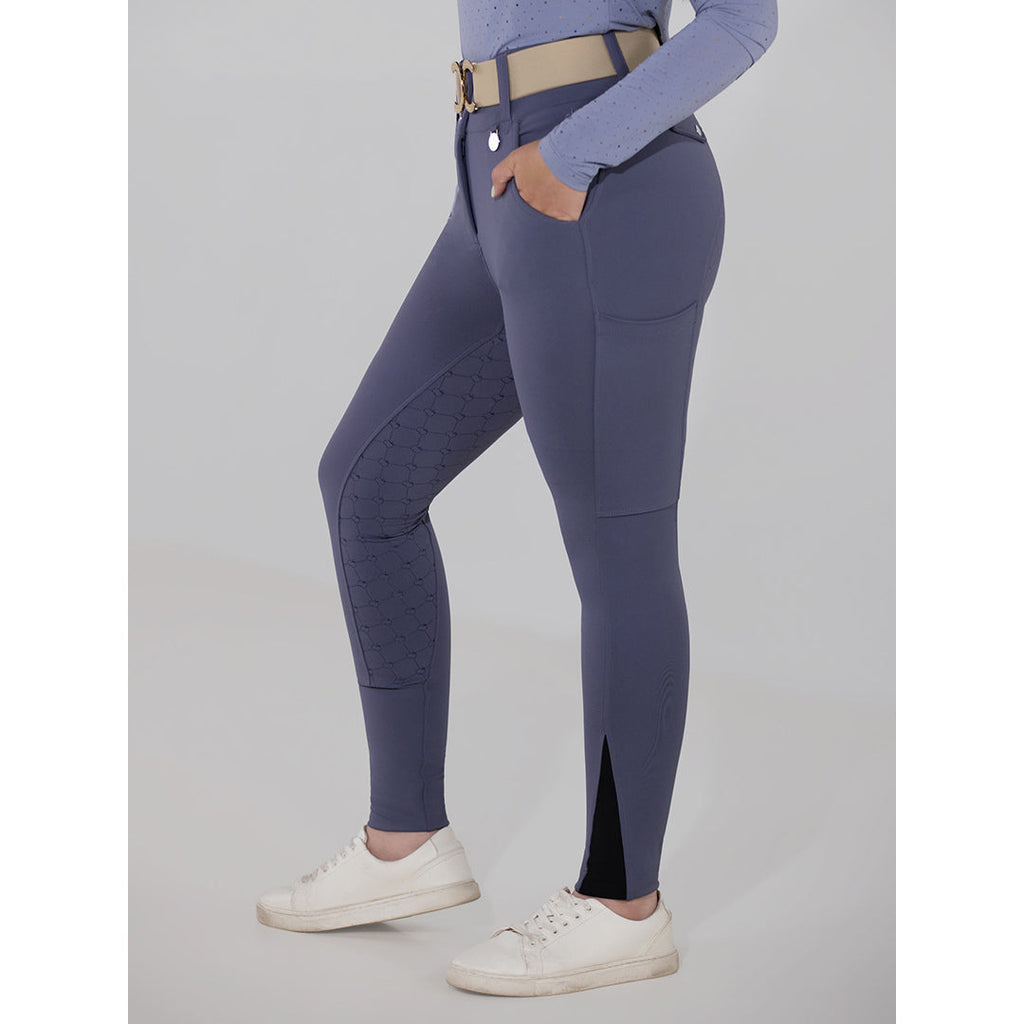 Dapplebay Hybrid Silicone Full Seat Breeches-Purple Dusk