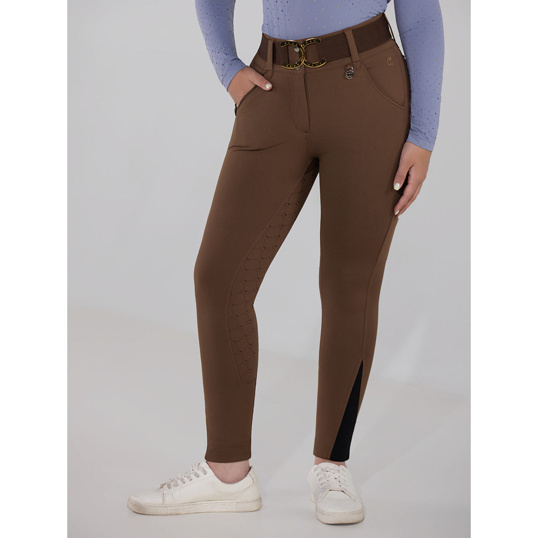 Dapplebay Hybrid Silicone Full Seat Breeches-Chestnut