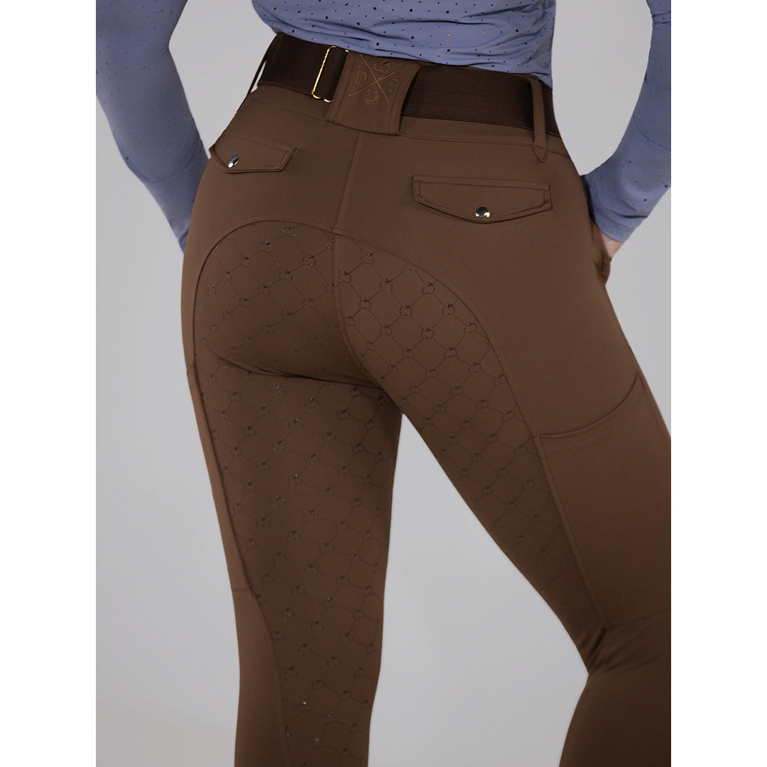 Dapplebay Hybrid Silicone Full Seat Breeches-Chestnut