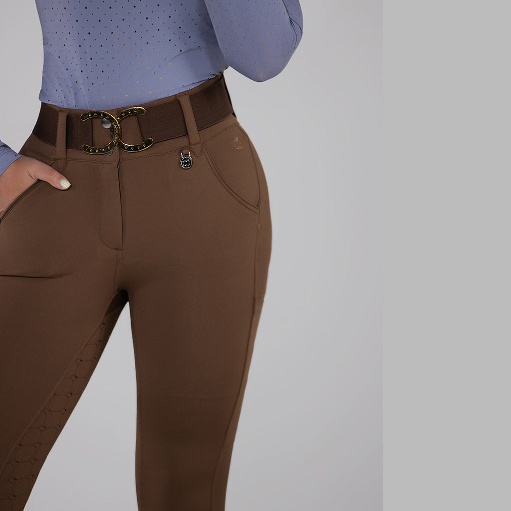 Dapplebay Hybrid Silicone Full Seat Breeches-Chestnut