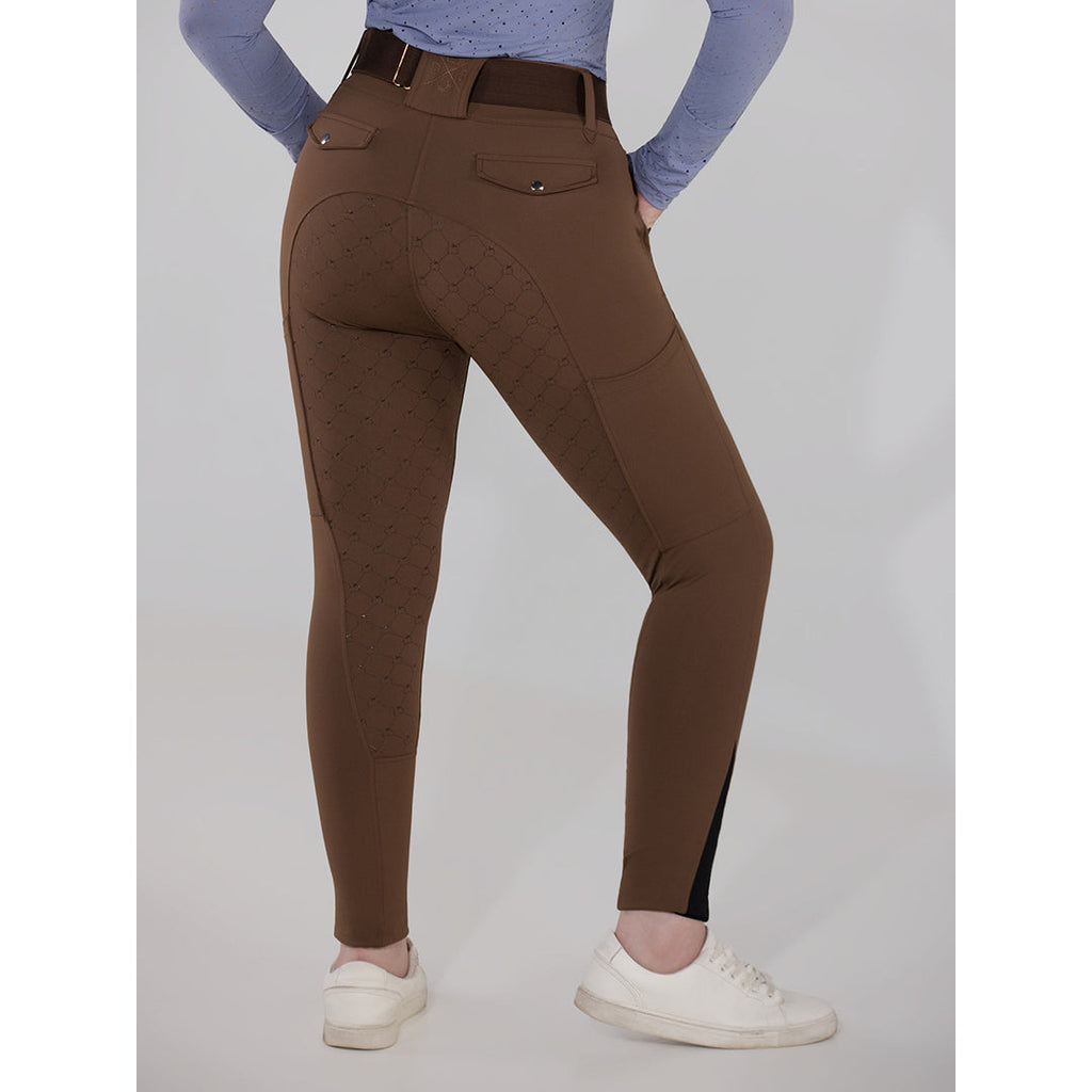 Dapplebay Hybrid Silicone Full Seat Breeches-Chestnut