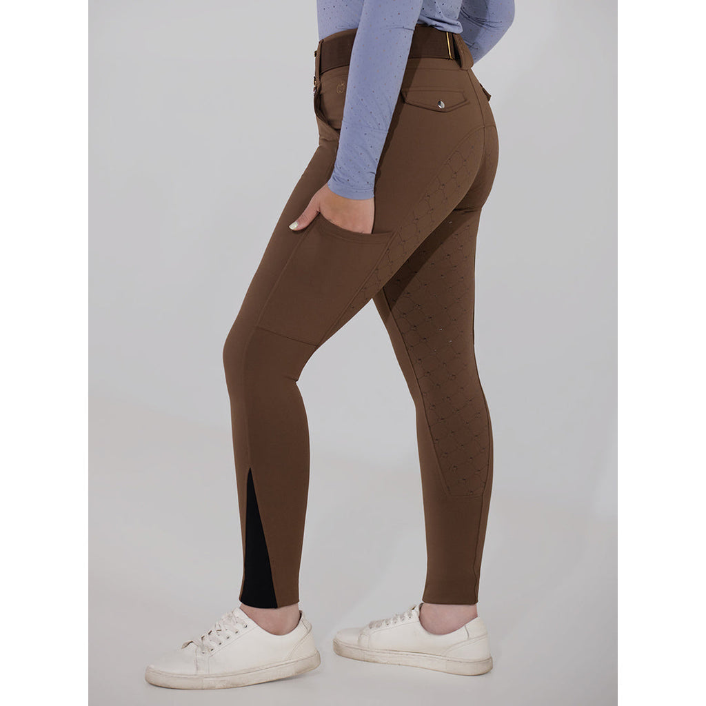 Dapplebay Hybrid Silicone Full Seat Breeches-Chestnut