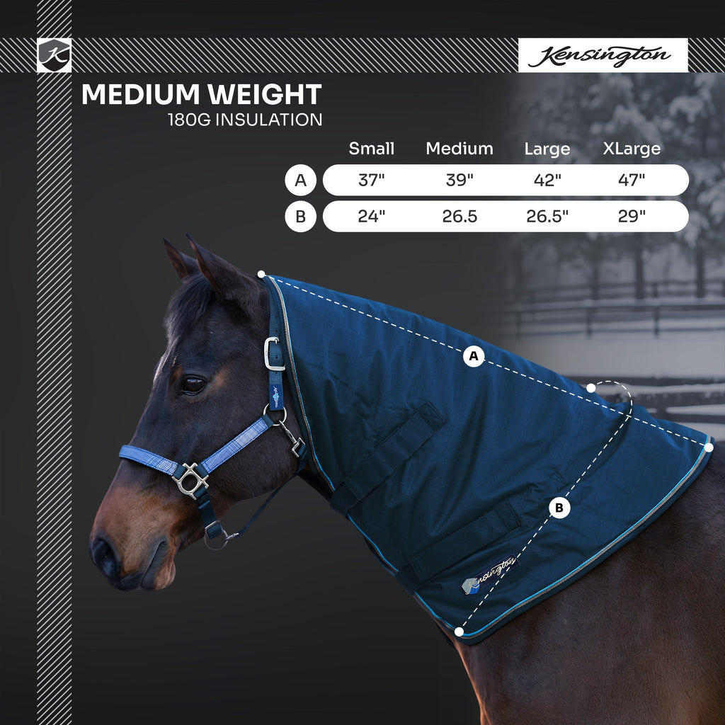 New 1200D Horse 180G Medium Weight Winter Neck Warmer - Waterproof & Breathable