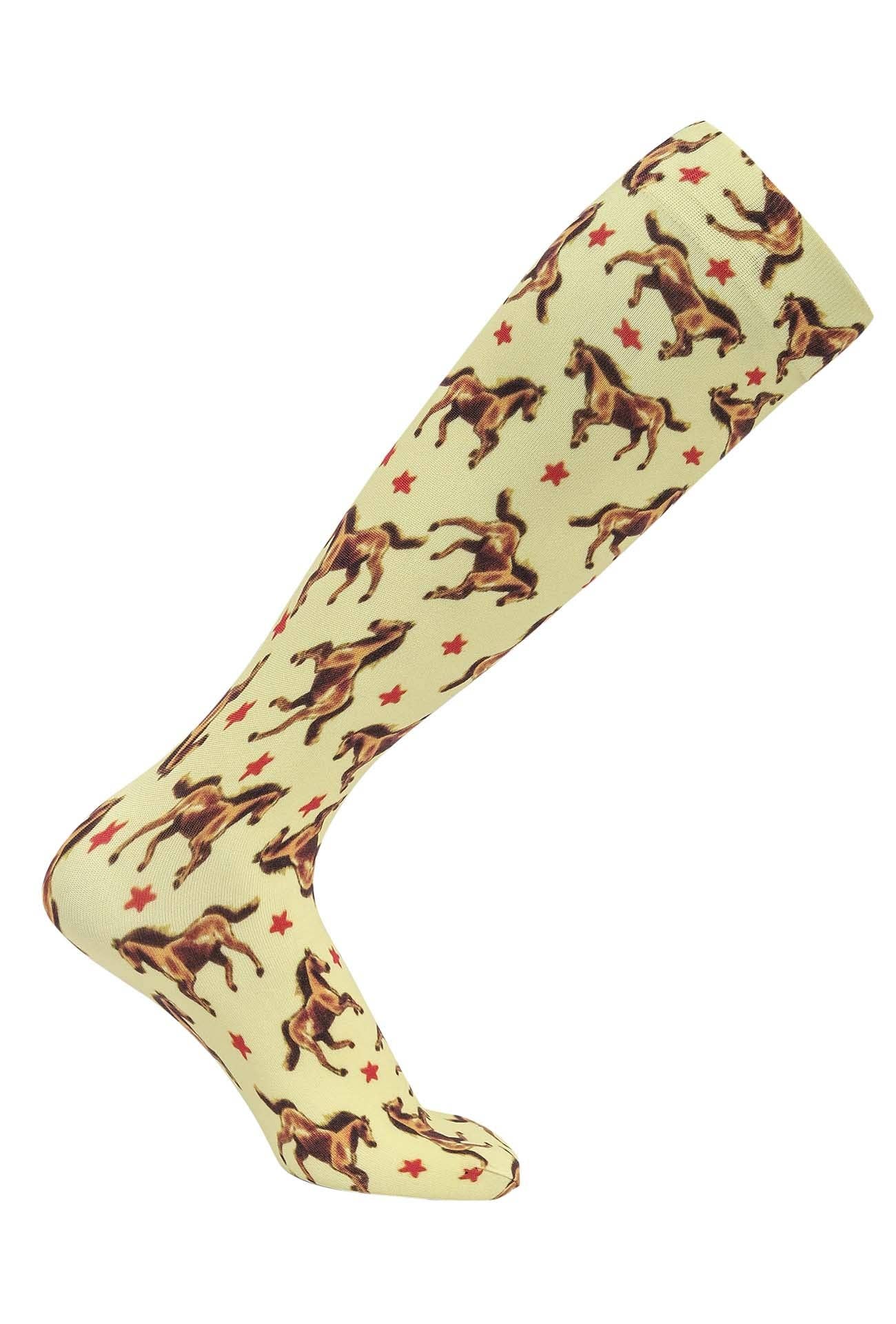 AWST Int'l Starlight Horses Socks: Light Green / STD