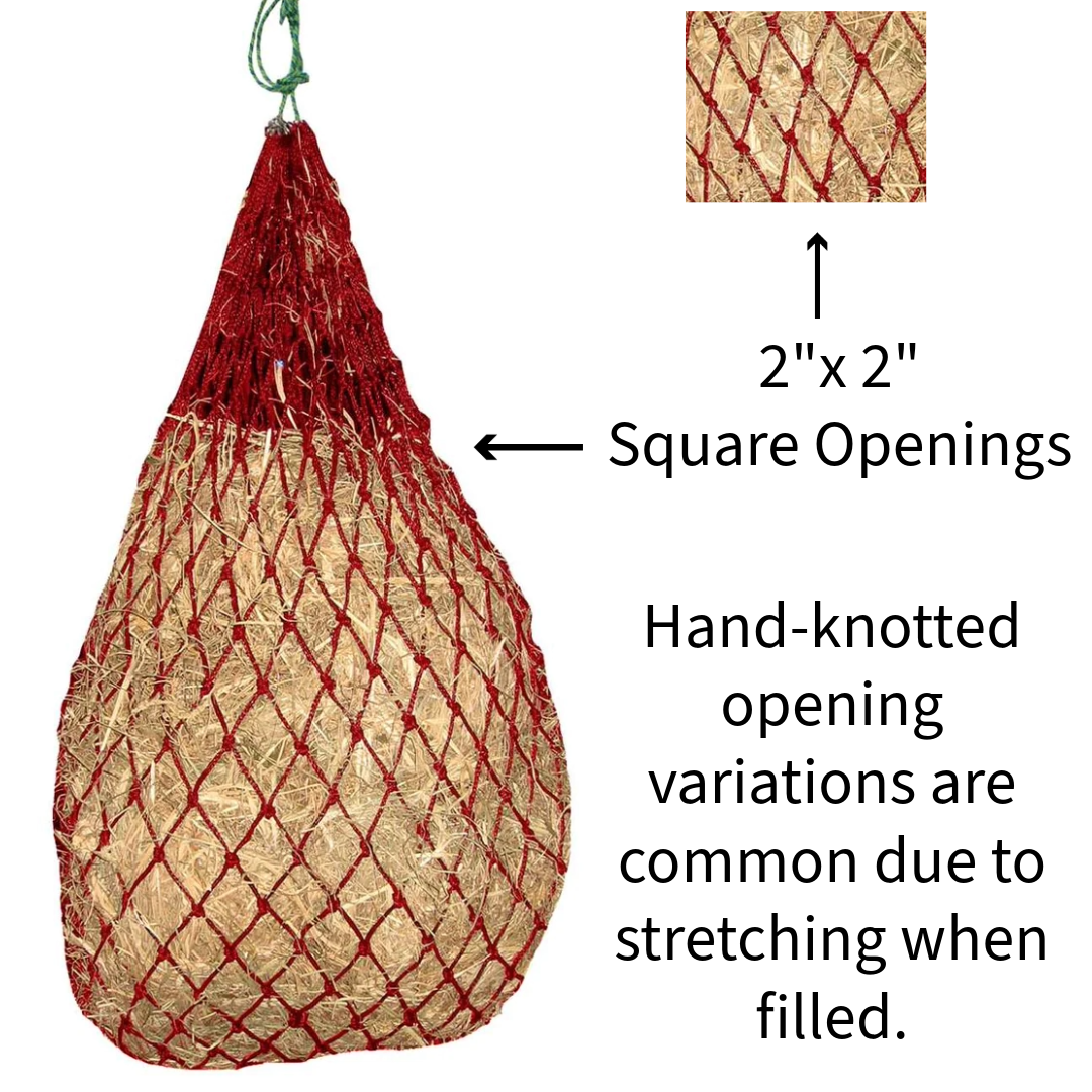 Derby Originals 52” Eager Feeder Slow Feed Hanging Hay Net for Horses