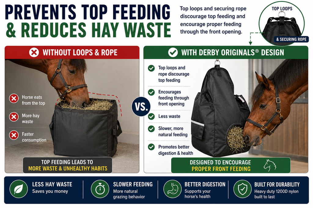 Patented Ventilated Horse Hay Bag – Heavy Duty 1200D Slow Feed Design, Holds 2-3 Flakes, 6-Month Warranty