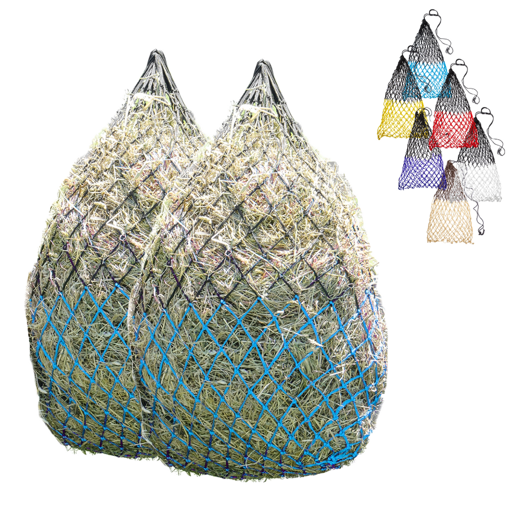 Derby Originals 42” Superior Slow Feed Soft Mesh Hanging Hay Net for Horses - Set of 2