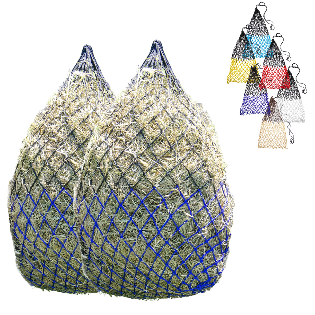Derby Originals 42” Superior Slow Feed Soft Mesh Hanging Hay Net for Horses - Set of 2