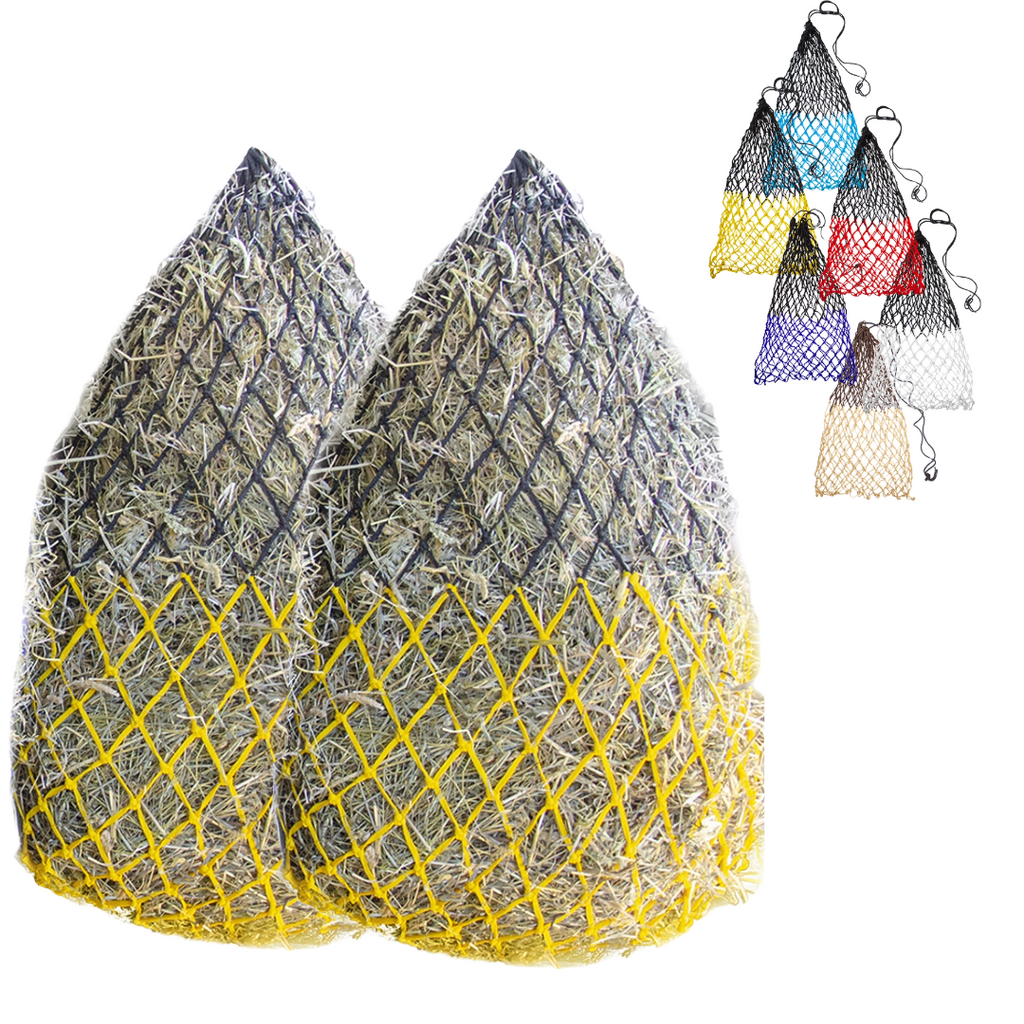 Derby Originals 42” Superior Slow Feed Soft Mesh Hanging Hay Net for Horses - Set of 2