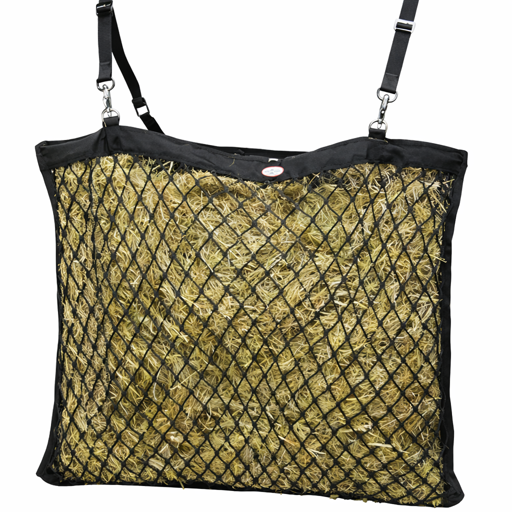 Paris Tack XL Knotless Slow Feed Hay Net – Double-Sided Design with 1000D Mesh Sides, Soft on Muzzles, Holds 6 Flakes