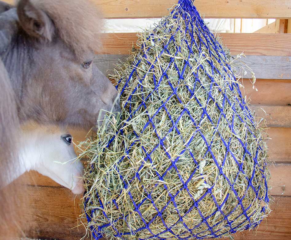 Derby Originals 42” Superior Slow Feed Soft Mesh Hanging Hay Net for Horses