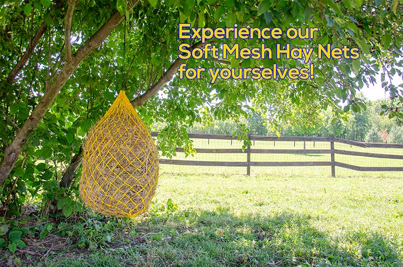 Derby Originals 42” Superior Slow Feed Soft Mesh Hanging Hay Net for Horses