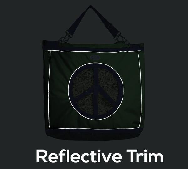 Derby Originals Top Load Peace Sign Hanging Horse Hay Bag with 13" Diameter Opening with 6 Month Warranty