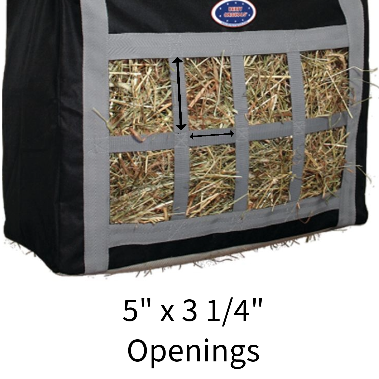Derby Originals Top Load Slow Feeder Hay Bag – 5" x 3.25" Openings – Easy or Moderate Feed Rate | Super Tough Bottom – 6-Month Warranty