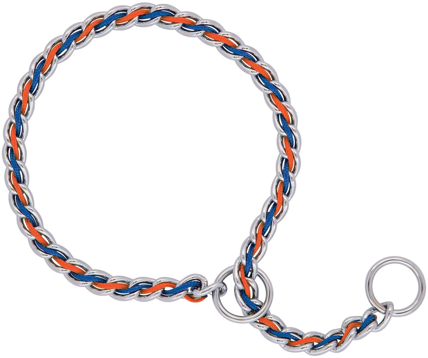 Shk Chain BLUE/ORANGE 22'' Laced Chain Slip Collar, 3.5 mm – Burch HIll Tack