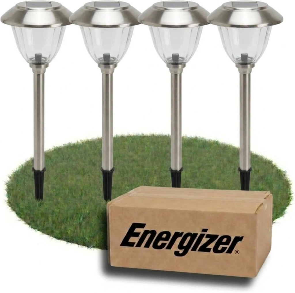 Energizer 8 Pack Color On Demand Solar Pathway Lights Outdoor-Stainless Steel(5 Colors)