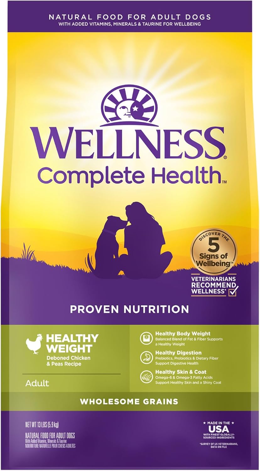 Wellness Complete Health Adult Healthy Weight Chicken and Peas Dog Food