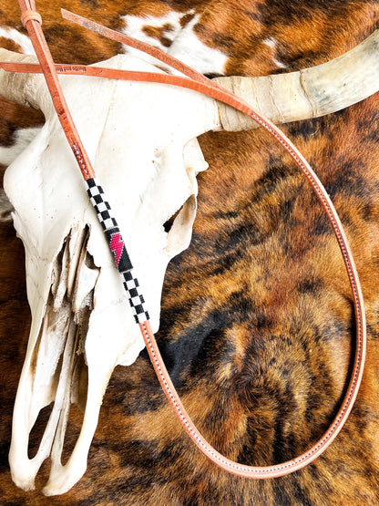 Checks Out Pink Bolt *Luxe* Beaded Over Under