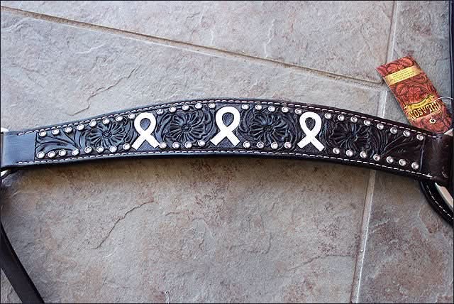 Hilason Western Horse Headstall & Breast Collar American Leather Black