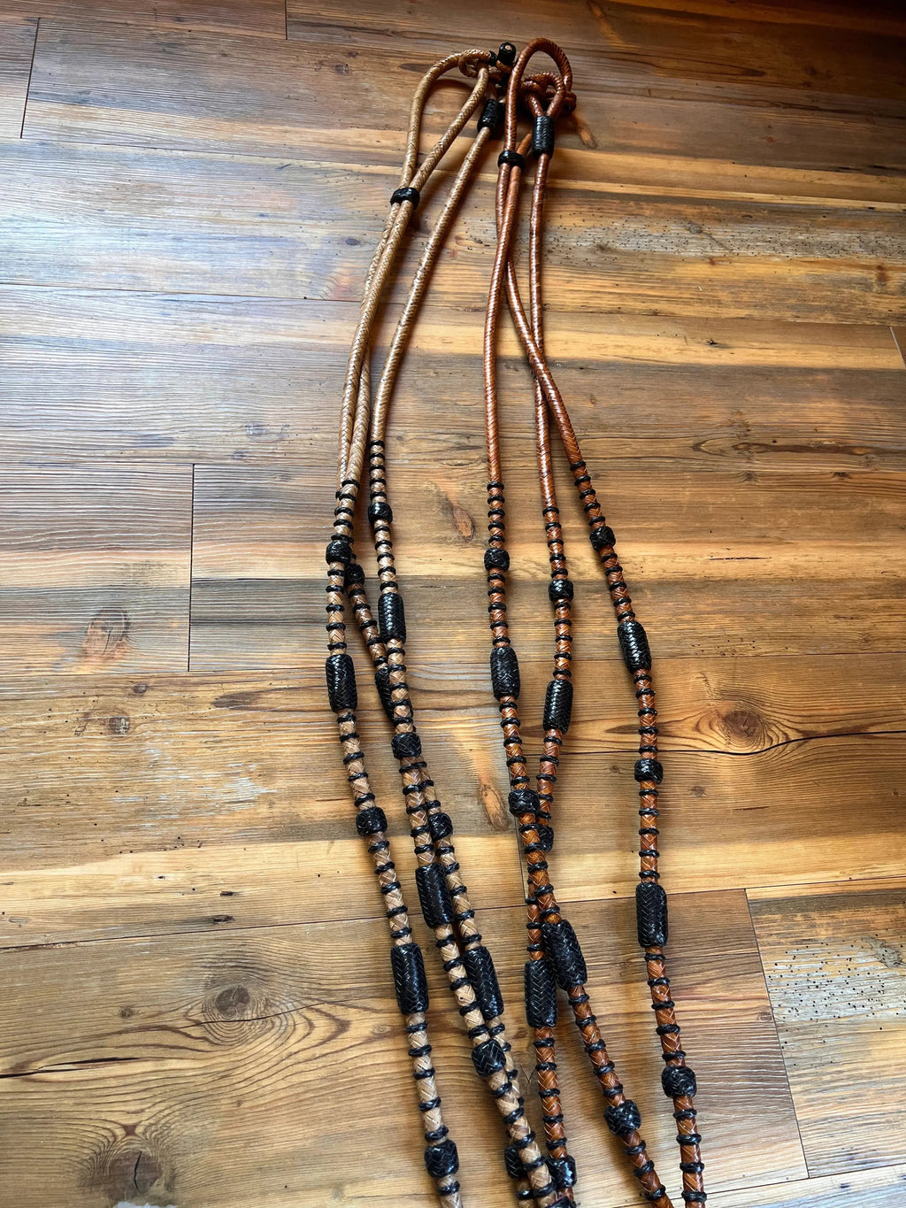 Romal Reins with Black Rawhide