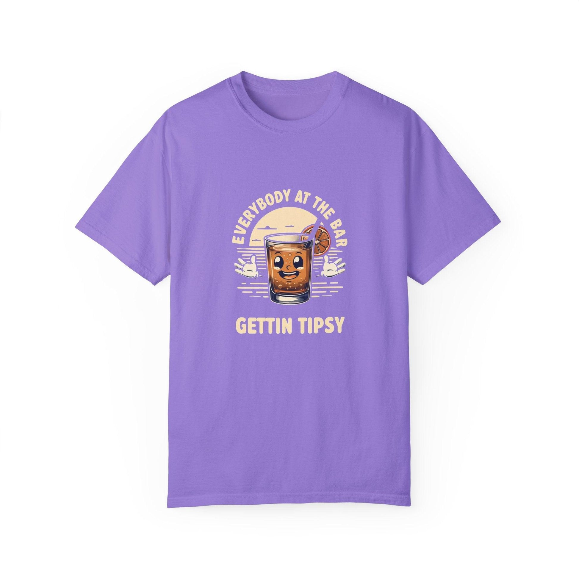 Everybody at the Bar Gettin Tipsy Unisex Garment-Dyed T-Shirt