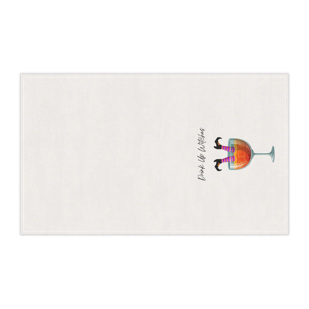 "Drink Up Witches" Fun Cocktail Tea Towels, Kitchen Decor, Halloween Gifts, Cotton Towels for Cooking, Housewarming Essentials