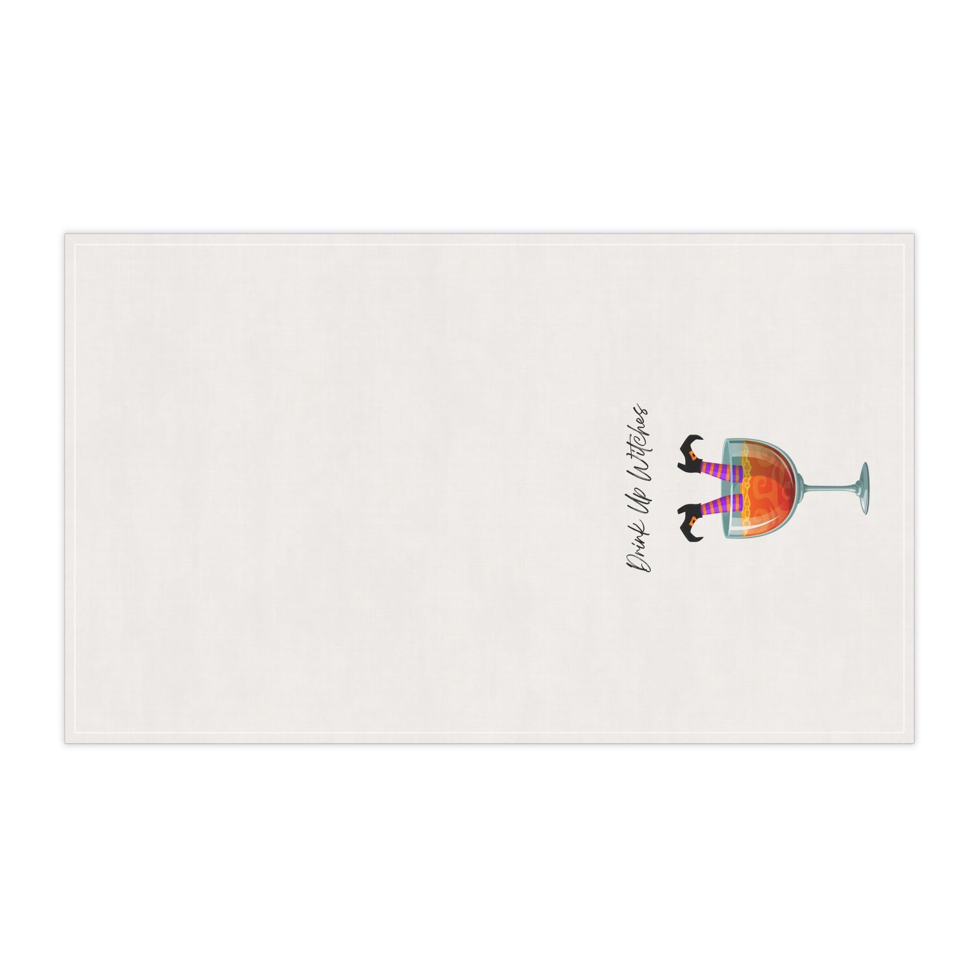 "Drink Up Witches" Fun Cocktail Tea Towels, Kitchen Decor, Halloween Gifts, Cotton Towels for Cooking, Housewarming Essentials