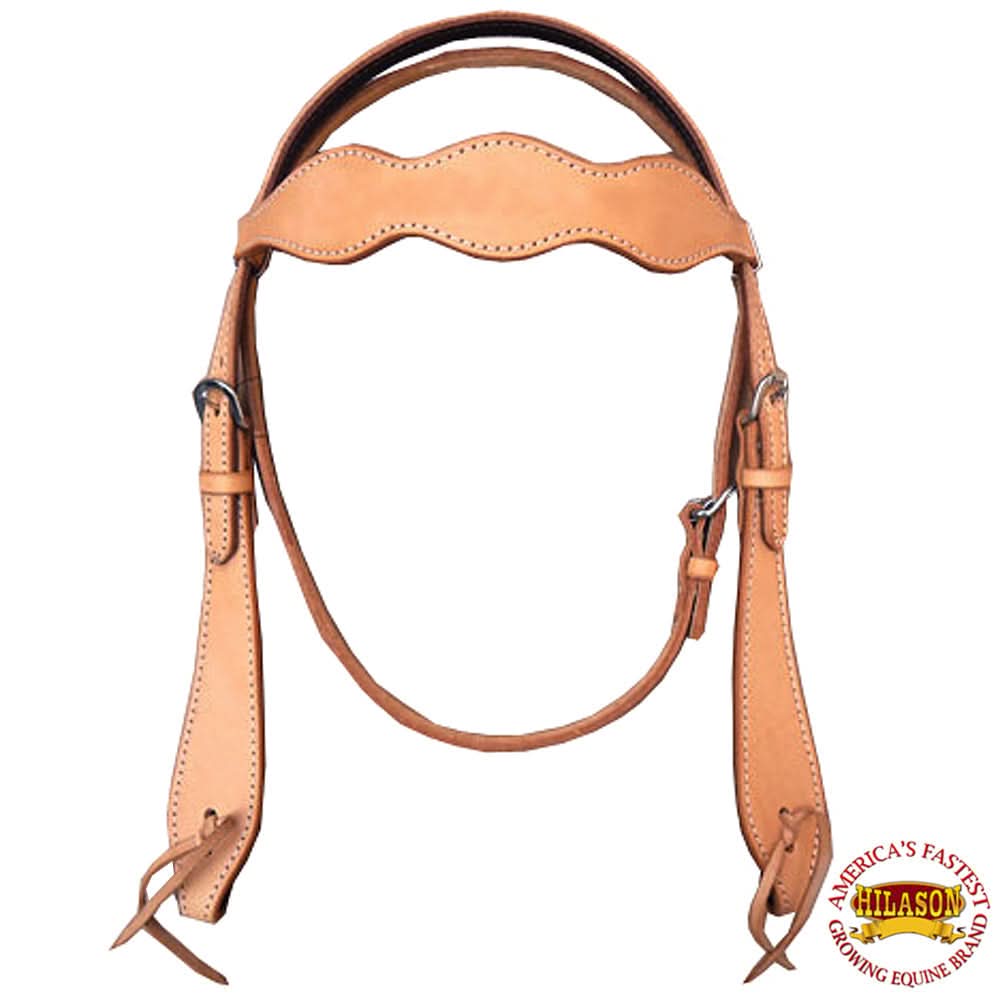 Hilason Western American Leather Horse Bridle Headstall Tan