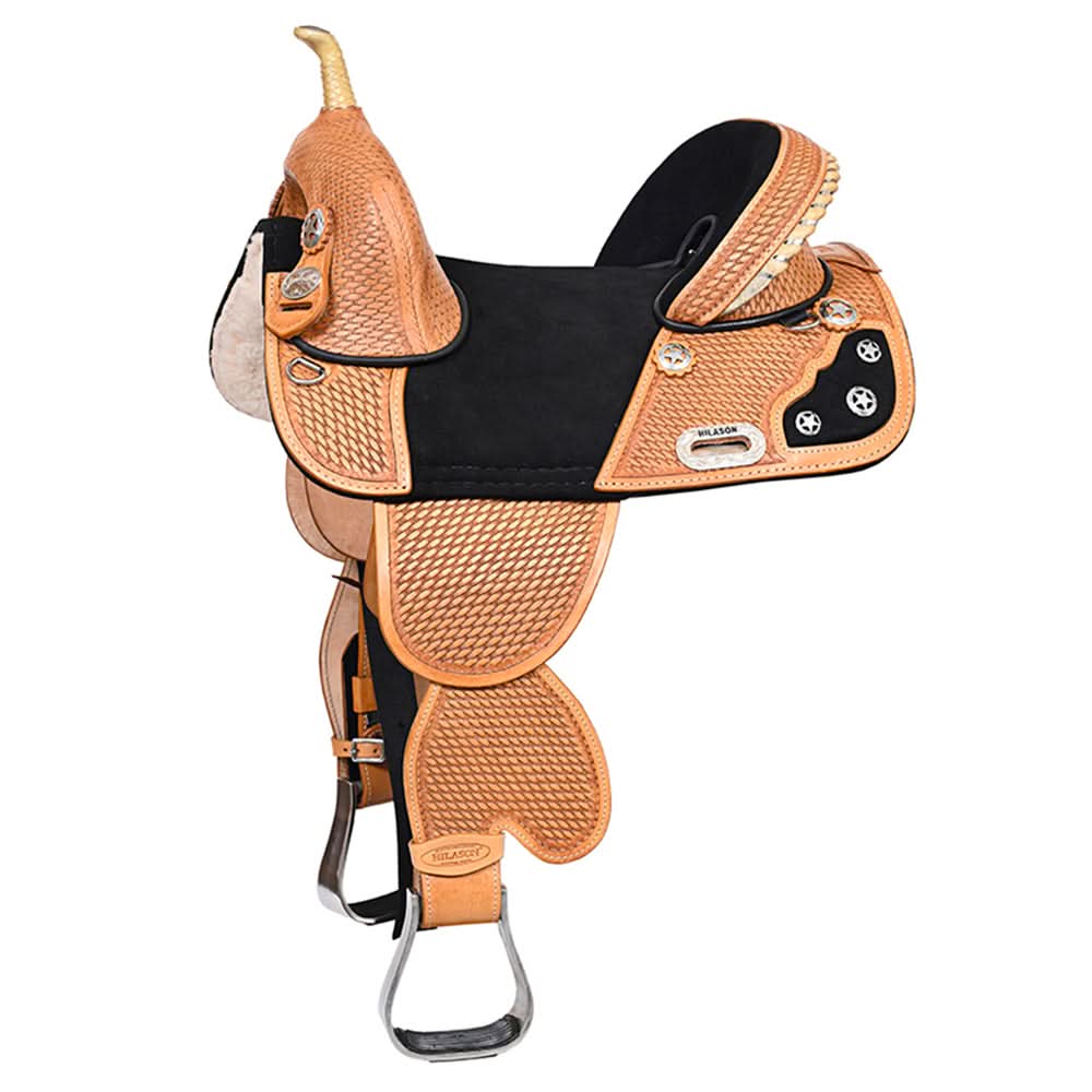 Hilason Western Horse Treeless Trail Barrel Saddle American Leather