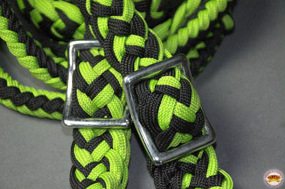 1" 8Ft Braided Poly Barrel Rein Horse Racing Flat Grip Knots